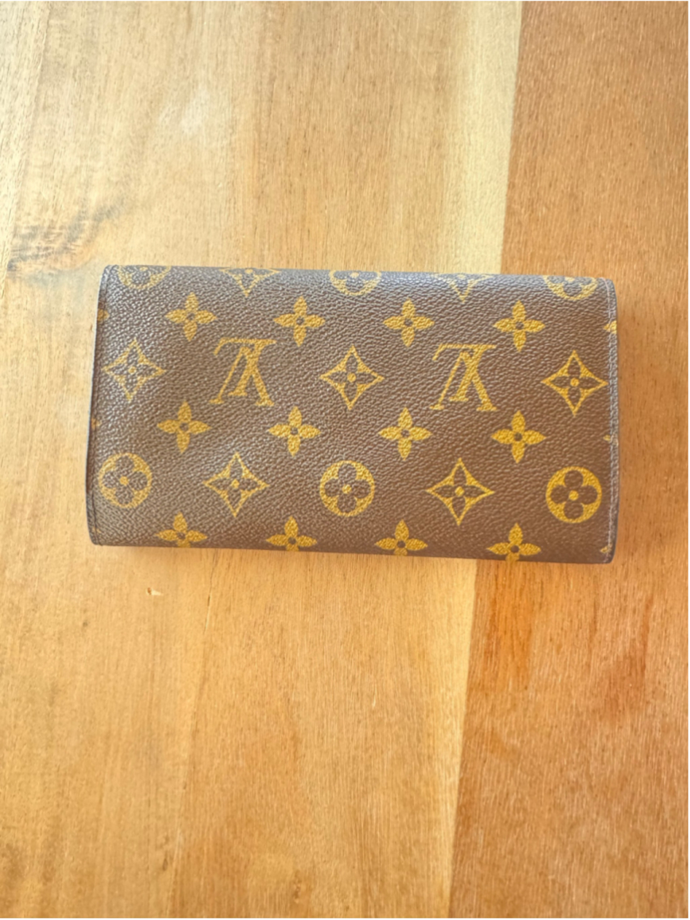 Louis Vuitton Monogram Canvas Wallet, One Size, Brown and Gold